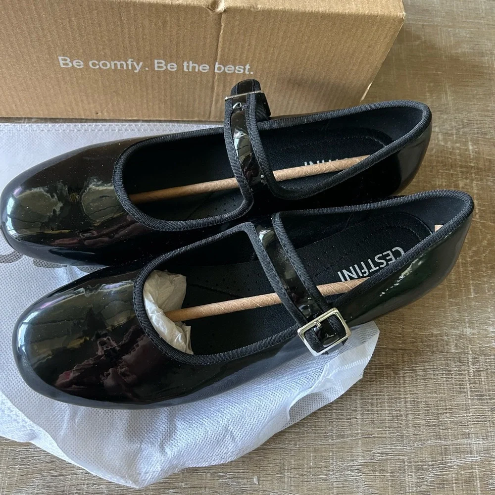 Cestfini Classic Black Mary Jane Flat, Sz 10 - Picture 9 of 10